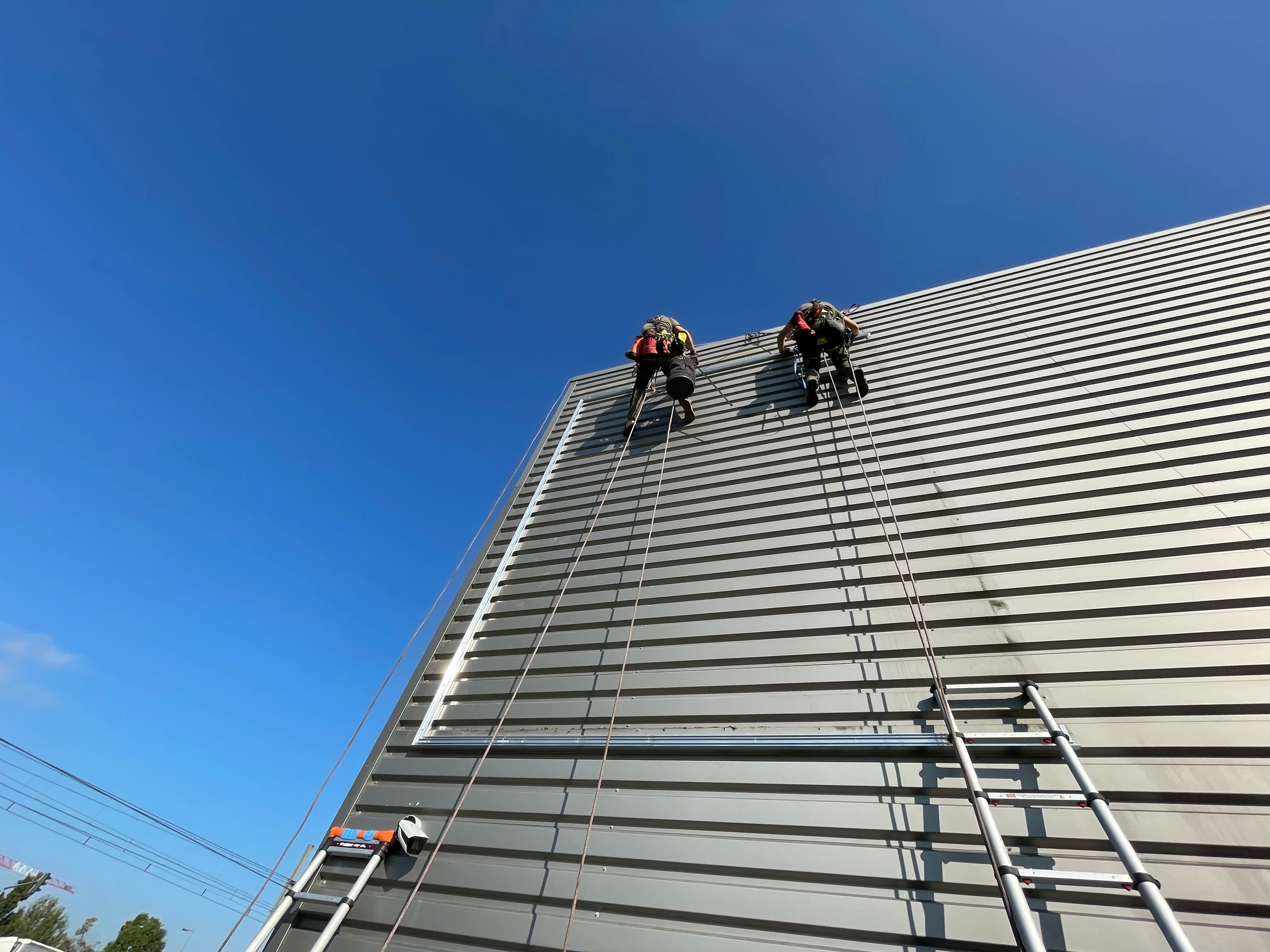 Intervention de cordistes MS Access pour visibilité renouvelée chez JUNGHEINRICH FRANCE SAS à Bruges (bâtiment) – 5